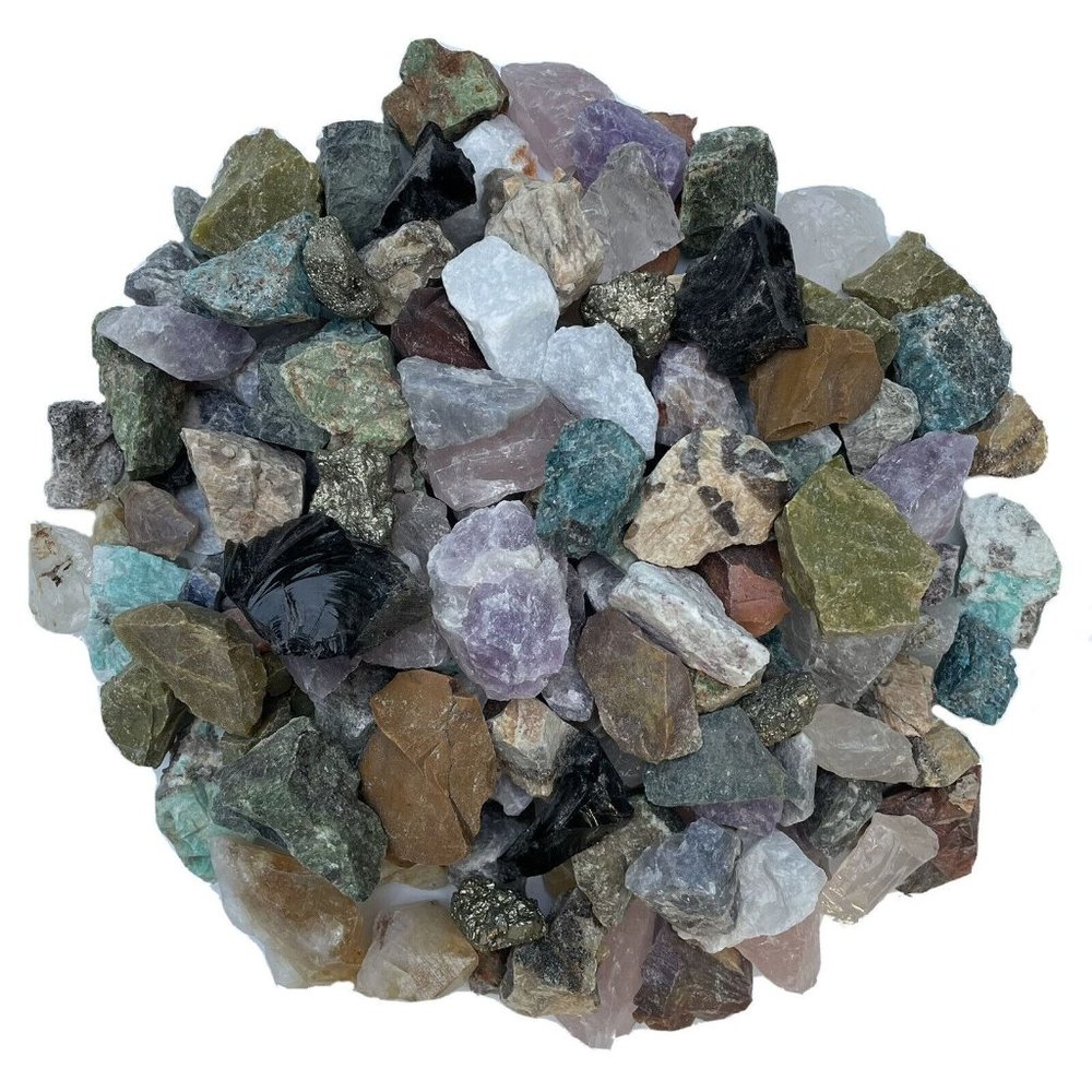 1 lb Medium Crafters Madagascar Rough Mix Gems Crystals Natural Mineral Specimen
